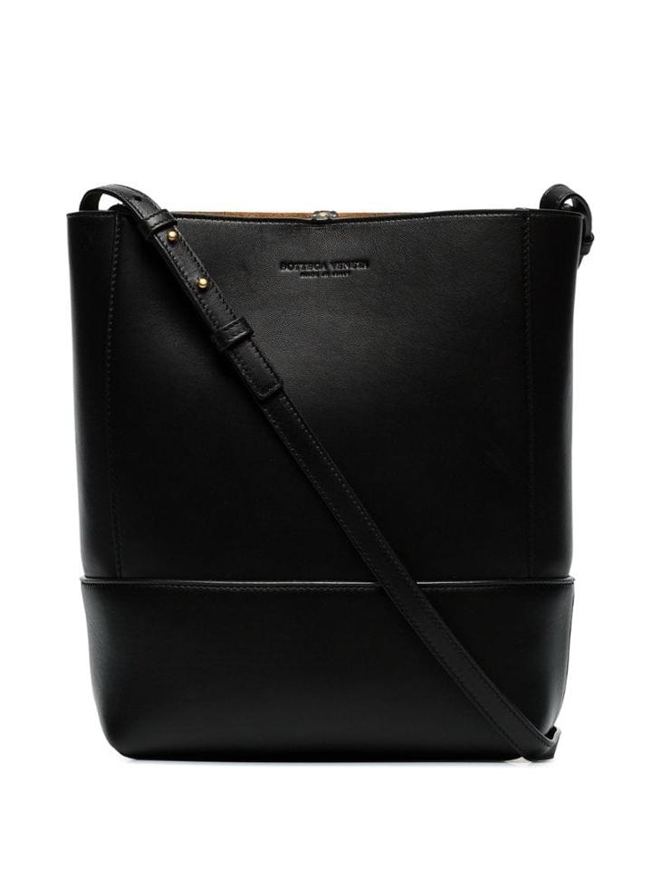 Bottega Veneta Cabas Logo Embossed Tote - Black