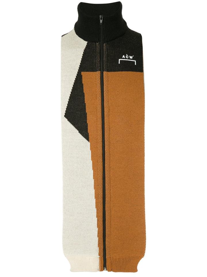 A-cold-wall* Zip Front High-neck Scarf - Multicolour