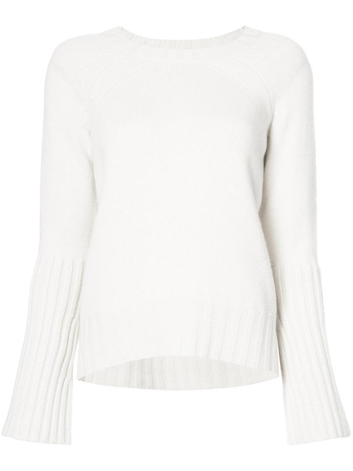 Nili Lotan Crewneck Ribbed Sweater - Nude & Neutrals