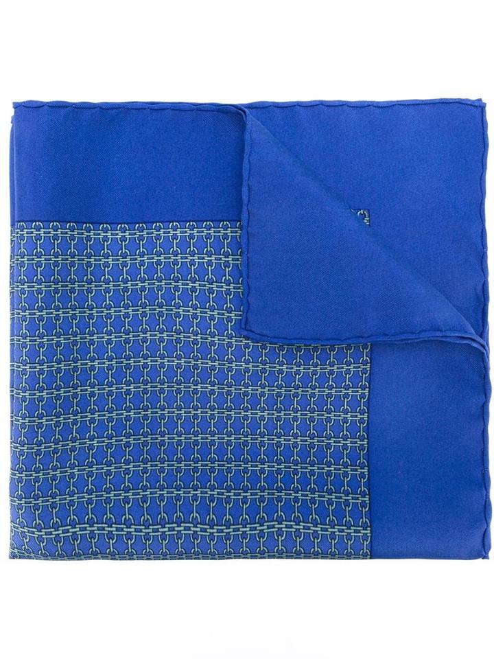 Hermès Vintage 'gavroche' Chain Scarf, Adult Unisex, Blue