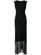 Ann Demeulemeester Asymmetric Hem Maxi Dress - Black