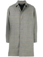 Lanvin Single Breasted Checked Coat - Grey