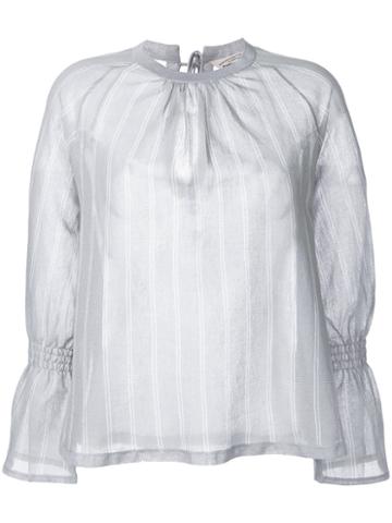 Vertical Striped Jumper - Women - Rayon - One Size, Grey, Rayon, Torrazzo Donna