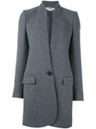 Stella Mccartney 'bryce' Pea Coat, Women's, Size: 44, Grey, Cotton/polyamide/viscose/other Fibers
