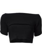 T By Alexander Wang Cut-out Crop Top, Women's, Size: Large, Black, Nylon/spandex/elastane/viscose