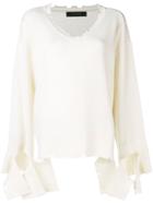 Federica Tosi Destroyed Jumper - White