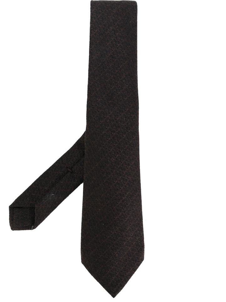 Kiton Knitted Tie - Brown