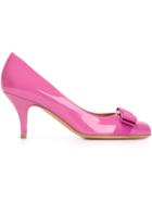 Salvatore Ferragamo Carla Pumps, Women's, Size: 5.5, Pink/purple, Patent Leather/leather