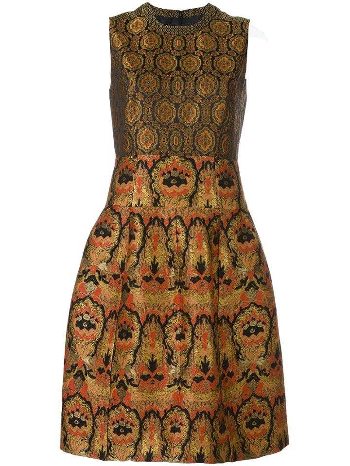 Etro Patterned Dress, Women's, Size: 40, Silk/acrylic/polyester/alpaca