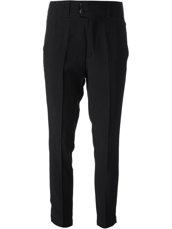 Dondup Cropped Trouser, Women's, Size: 42, Black, Acetate/viscose