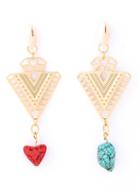 Xaa Pendant Earrings, Women's, Metallic