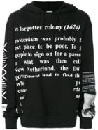 Newams Script Print Hoodie - Black
