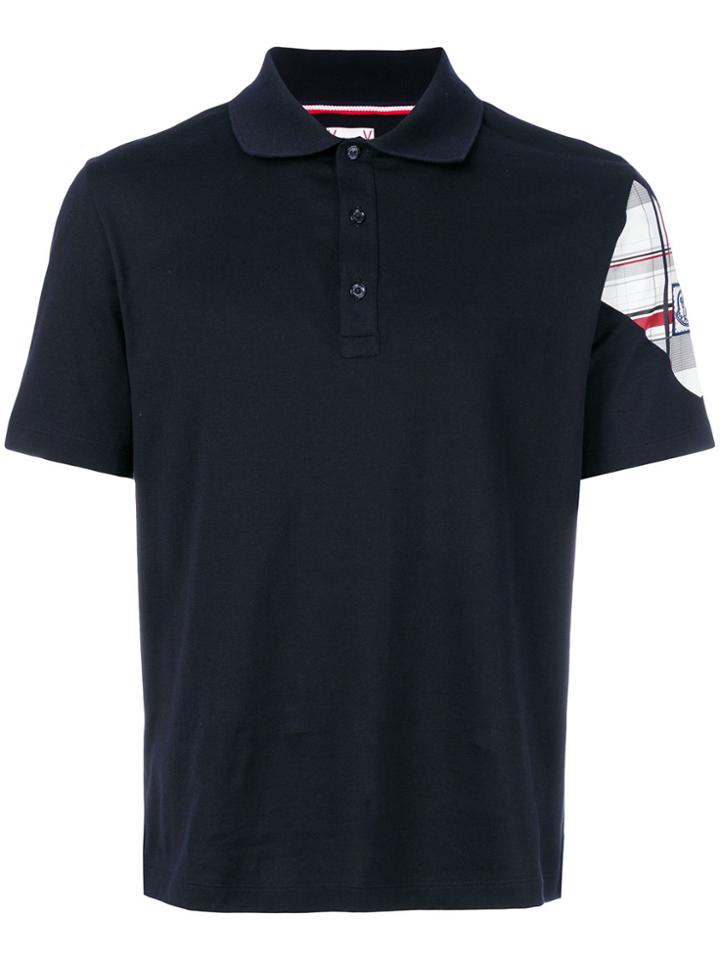 Moncler Gamme Bleu Logo Detail Polo Shirt - Blue