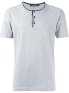 Dolce & Gabbana Henley T-shirt, Men's, Size: 46, Grey, Cotton