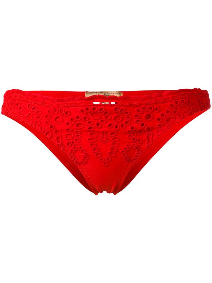Lace Bandeau Bikini Top - Women - Polyamide/spandex/elastane - Ii, Red, Polyamide/spandex/elastane, Ermanno Scervino