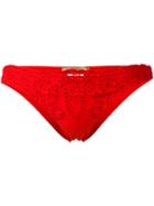 Lace Bandeau Bikini Top - Women - Polyamide/spandex/elastane - Ii, Red, Polyamide/spandex/elastane, Ermanno Scervino