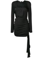 Attico Zebra Jacquard Dress - Black