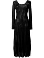 Msgm Ribbed Midi Dress - Black