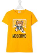 Moschino Kids Teen Teddy Bear Hockey T-shirt - Yellow
