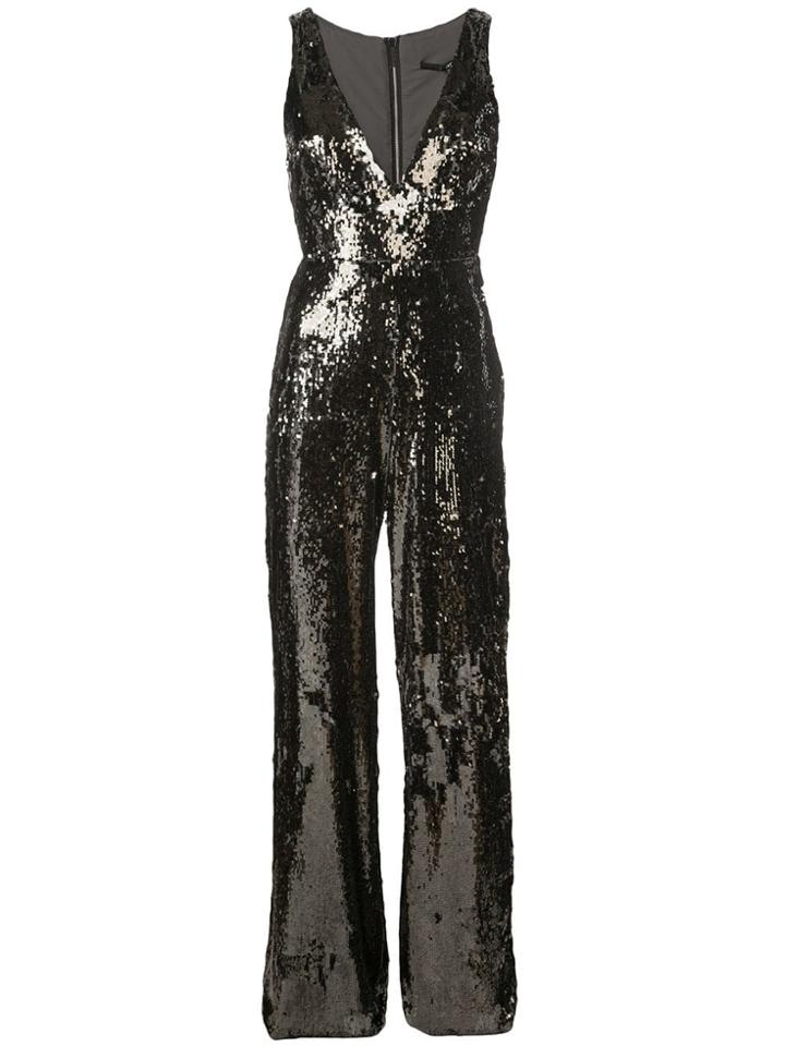 Jay Godfrey Embellished Flared Jumpsuit - Black