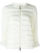Moncler 'maglia' Padded Front Jacket, Women's, Size: Medium, Nude/neutrals, Cotton/feather Down/polyester