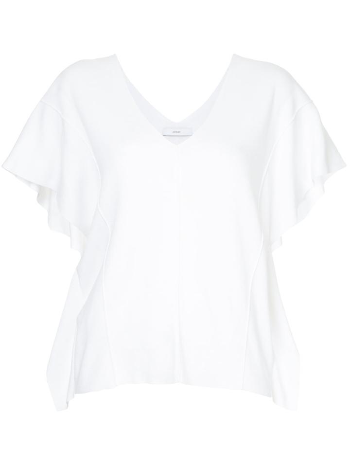 Astraet V-neck Knitted Top - White