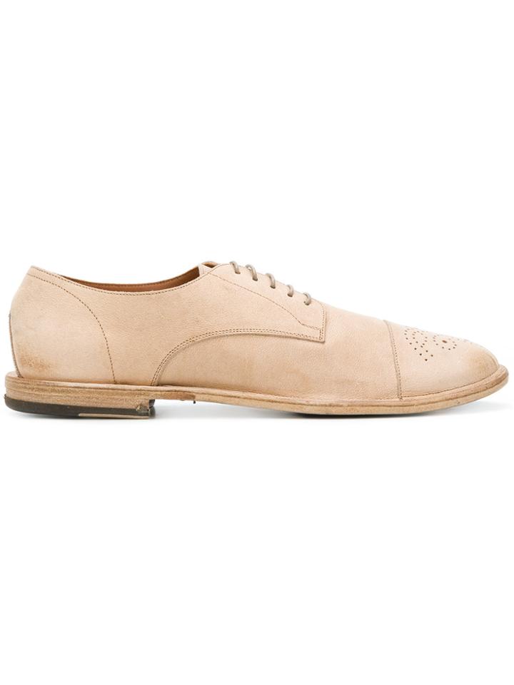 Pantanetti Lace-up Derby Shoes - Nude & Neutrals