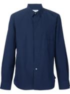 Lemaire Detachable Collar Shirt, Men's, Size: 52, Blue, Cotton