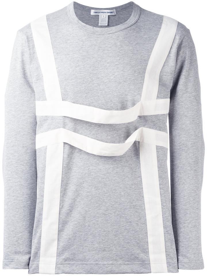 Comme Des Garçons Shirt Straps T-shirt, Men's, Size: Small, Grey, Cotton