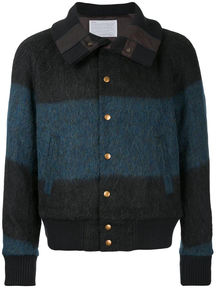 Kolor Striped Bomber Jacket - Green