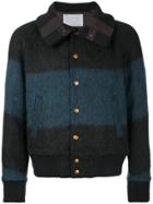 Kolor Striped Bomber Jacket - Green
