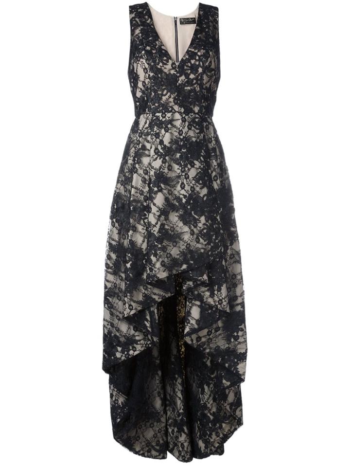 Alice+olivia V Neck High Low Dress - Black