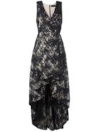 Alice+olivia V Neck High Low Dress - Black