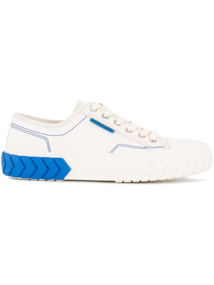 Both Contrast Detail Lace-up Sneakers - White