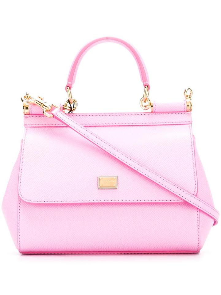 Small Sicily Tote, Women's, Pink/purple, Leather, Dolce & Gabbana