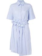 Victoria Victoria Beckham Flared Shirt Dress, Women's, Size: 10, Blue, Cotton