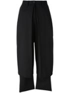 Aalto Draped Tailored Trousers, Women's, Size: 34, Black, Virgin Wool/spandex/elastane/acetate