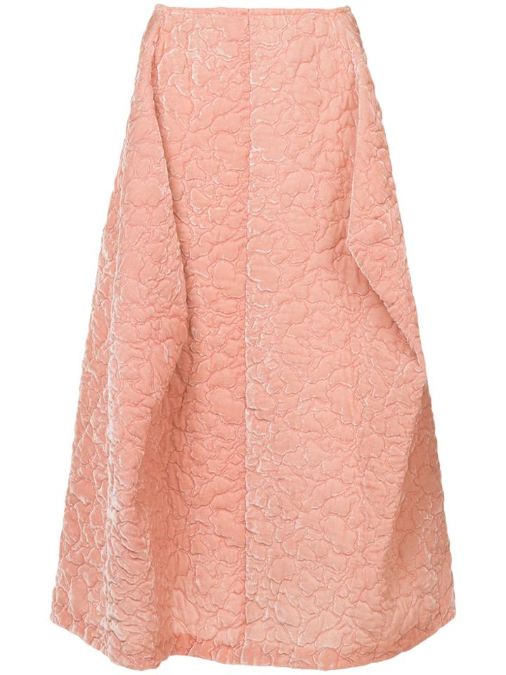Comme Des Garçons Vintage Puffy Textured Pink Skirt - Pink & Purple