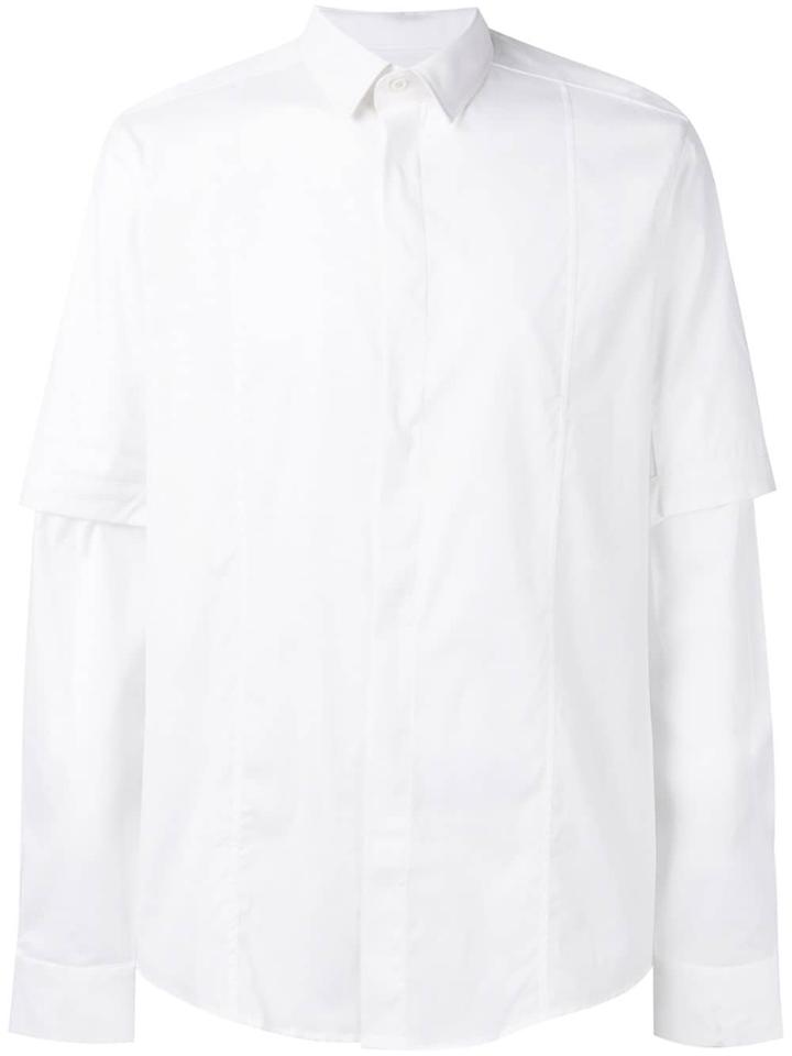 Les Hommes D-ring Buckle Shirt - White