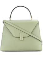 Valextra Structured Flap Top Tote Bag - Green