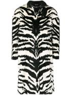 Alexander Mcqueen Tiger Jacquard Coat - Black