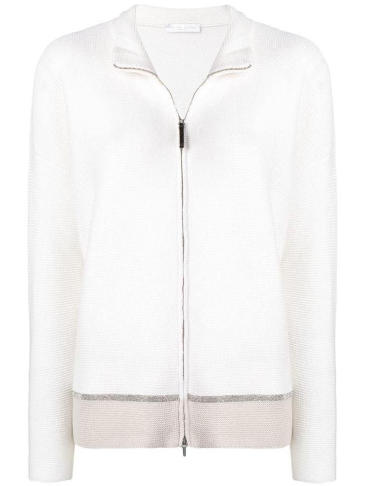 Fabiana Filippi Zip Fastened Cardigan - White