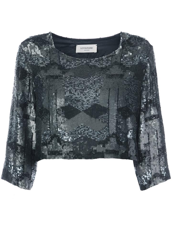 Loyd/ford Sequinned Crop Top - Metallic