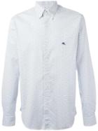 Etro Printed Shirt, Men's, Size: 45, White, Cotton/spandex/elastane
