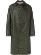 Junya Watanabe Comme Des Garçons Man Single Breasted Coat, Men's, Size: Medium, Green, Cotton/polyester/polyurethane Resin