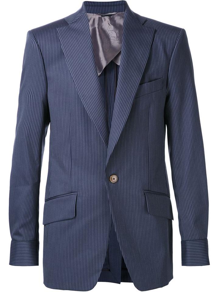 Vivienne Westwood Man 'james' Blazer, Men's, Size: 48, Blue, Cotton/polyester/spandex/elastane/virgin Wool
