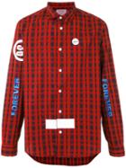 Sold Out Frvr - Printed Checked Shirt - Men - Cotton/spandex/elastane - L, Red, Cotton/spandex/elastane
