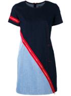 House Of Holland - Denim Zip Dress - Women - Cotton/polyester/spandex/elastane - Xl, Blue, Cotton/polyester/spandex/elastane