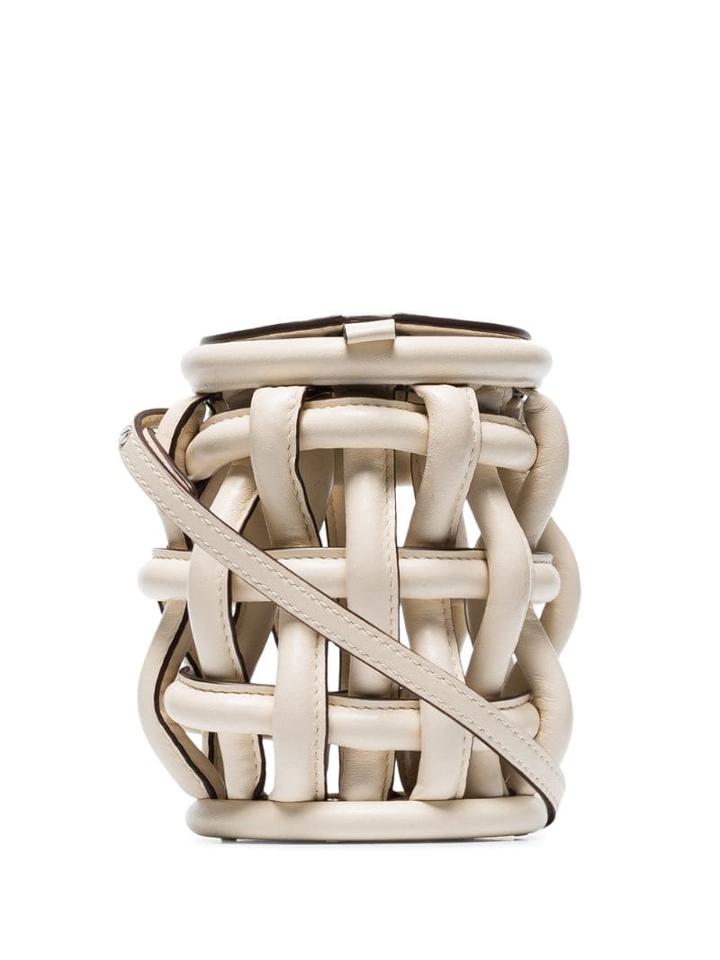 Danse Lente Phoebe Bis Woven Basket Bag - Neutrals