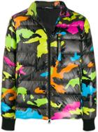 Valentino Multicoloured Camouflage Print Bomber Jacket - Black
